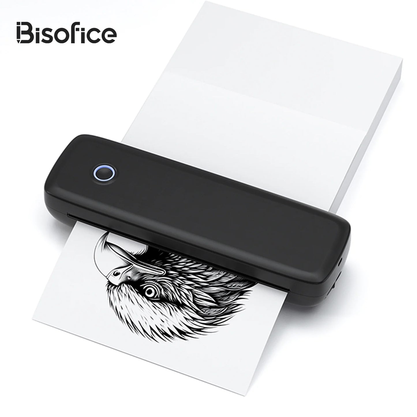 Portable Printer Wireless for Travel, Bluetooth Thermal Printer Compatible with Ios, Android, Laptop, Inkless Mobile Printer for Office, Home, School
