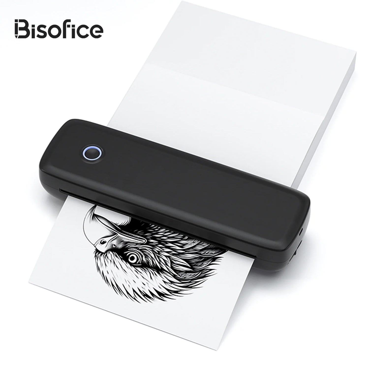 Portable Printer Wireless for Travel, Bluetooth Thermal Printer Compatible with Ios, Android, Laptop, Inkless Mobile Printer for Office, Home, School