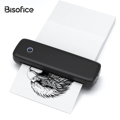 Portable Printer Wireless for Travel, Bluetooth Thermal Printer Compatible with Ios, Android, Laptop, Inkless Mobile Printer for Office, Home, School