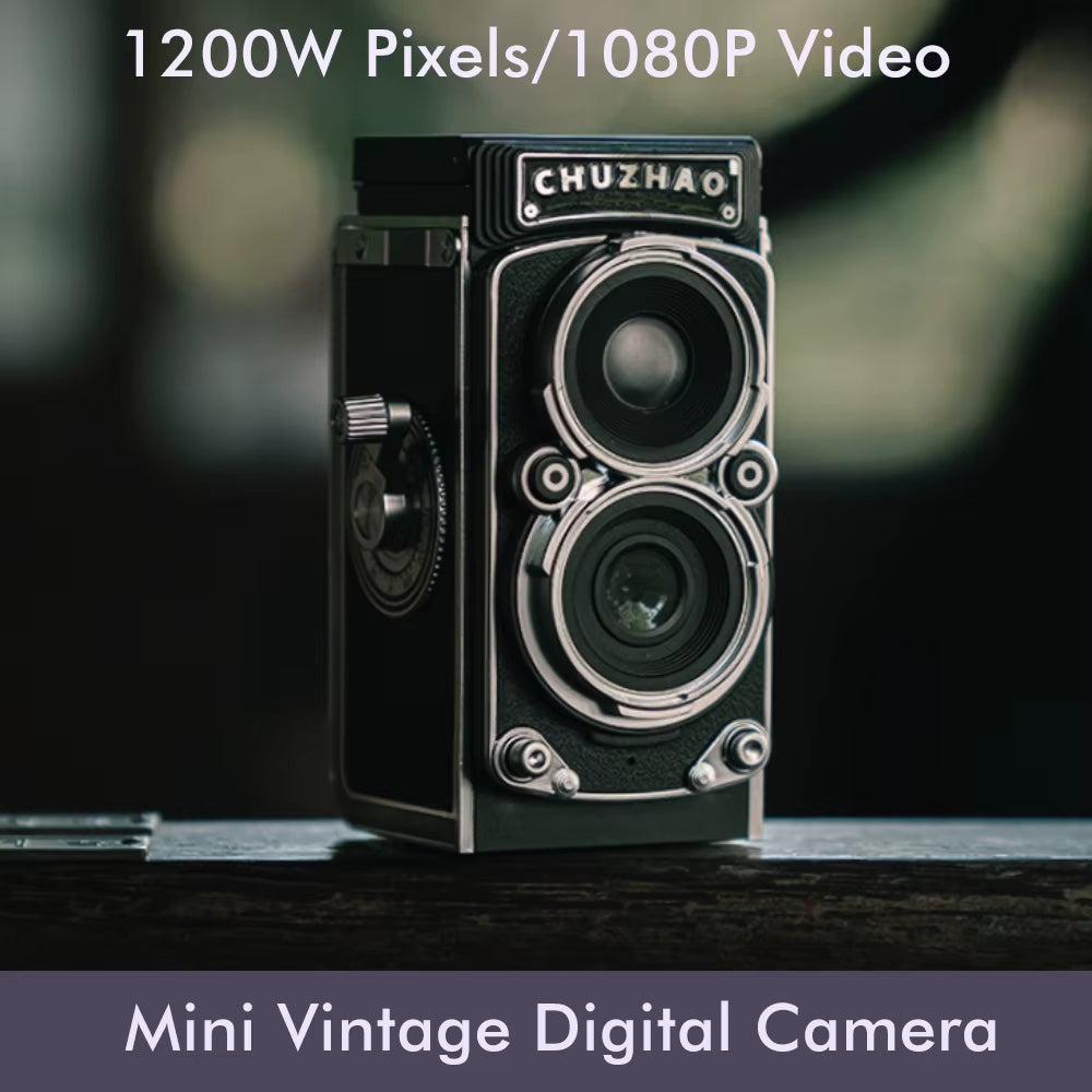Mini Retro Digital Camera with 1.54Inch Screen 1080P Video 12MP Photos Compact Vintage Portable