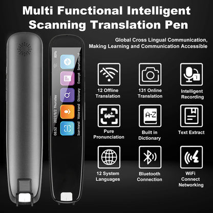 Translation Scanning Pen, Text to Speech Pen, Portable 131 Language Translator Device for Students