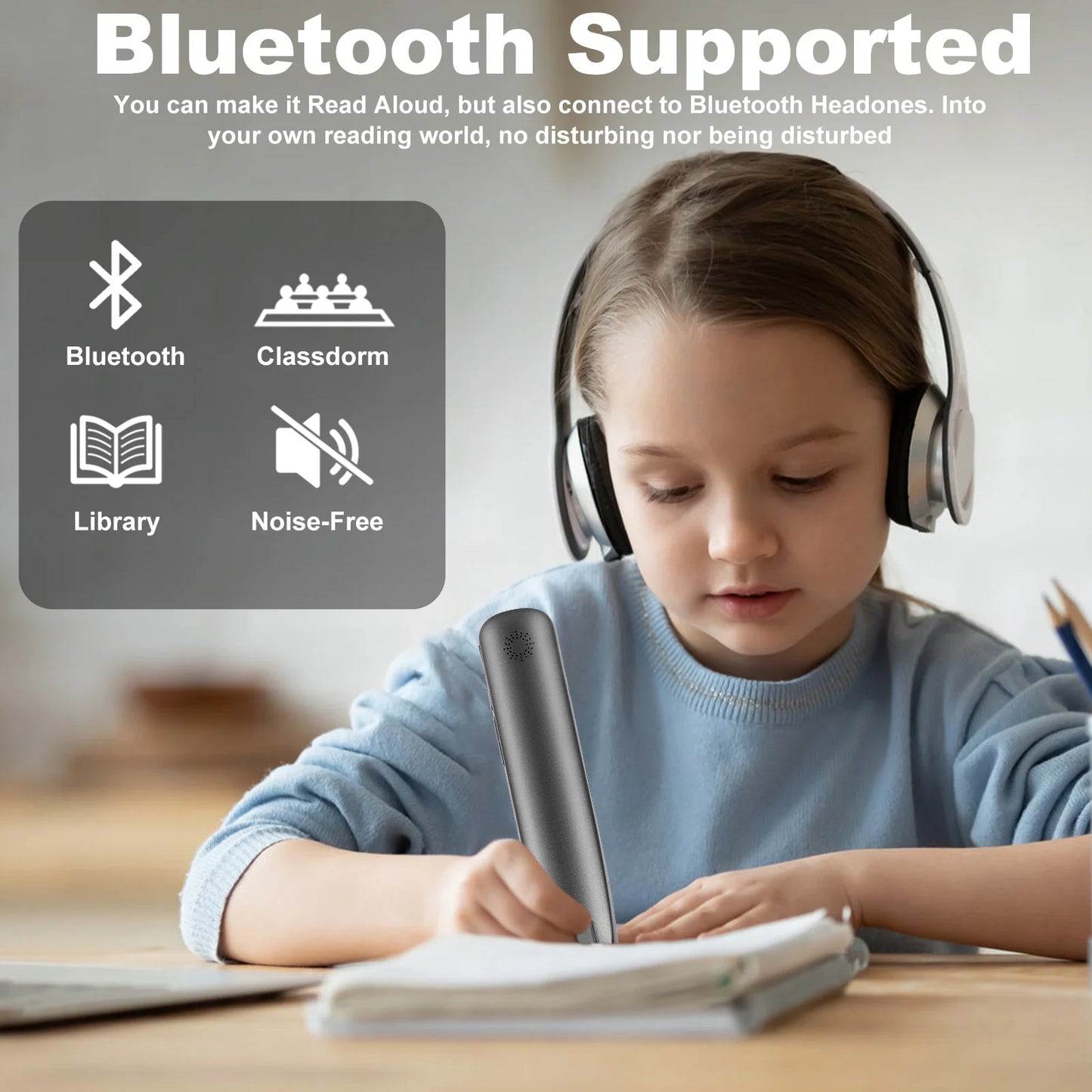 Translation Scanning Pen, Text to Speech Pen, Portable 131 Language Translator Device for Students